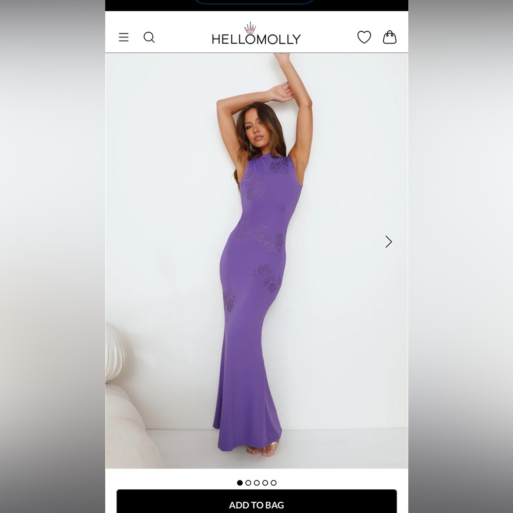 Hello Molly RUNAWAY Purple Maxi Dress